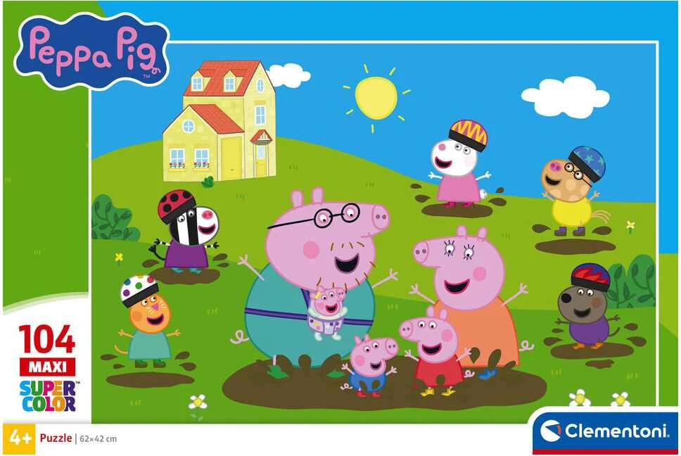 Dėlionė Clementoni CLE puzzle 104 maxi SuperKolor Peppa Pig 25017