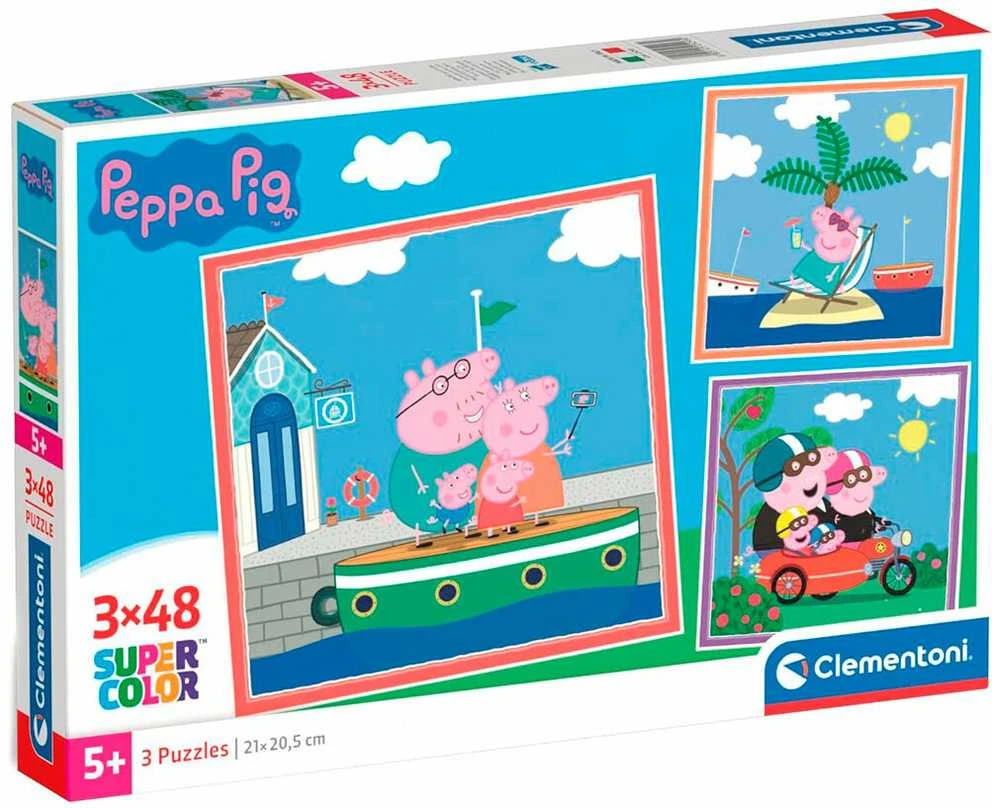 Clementoni Dėlionė 3x48 vnt. - Peppa pig