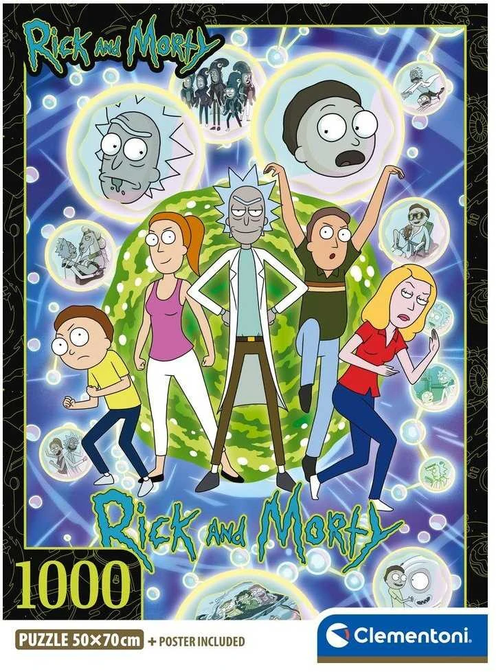 Clementoni Dėlionė 1000 vnt. - Rikas ir Mortis
