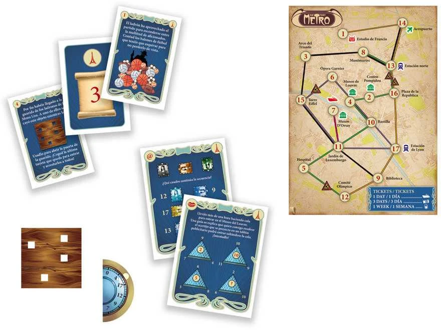 Clementoni Spanish Escape Game Adventure in Paris board game