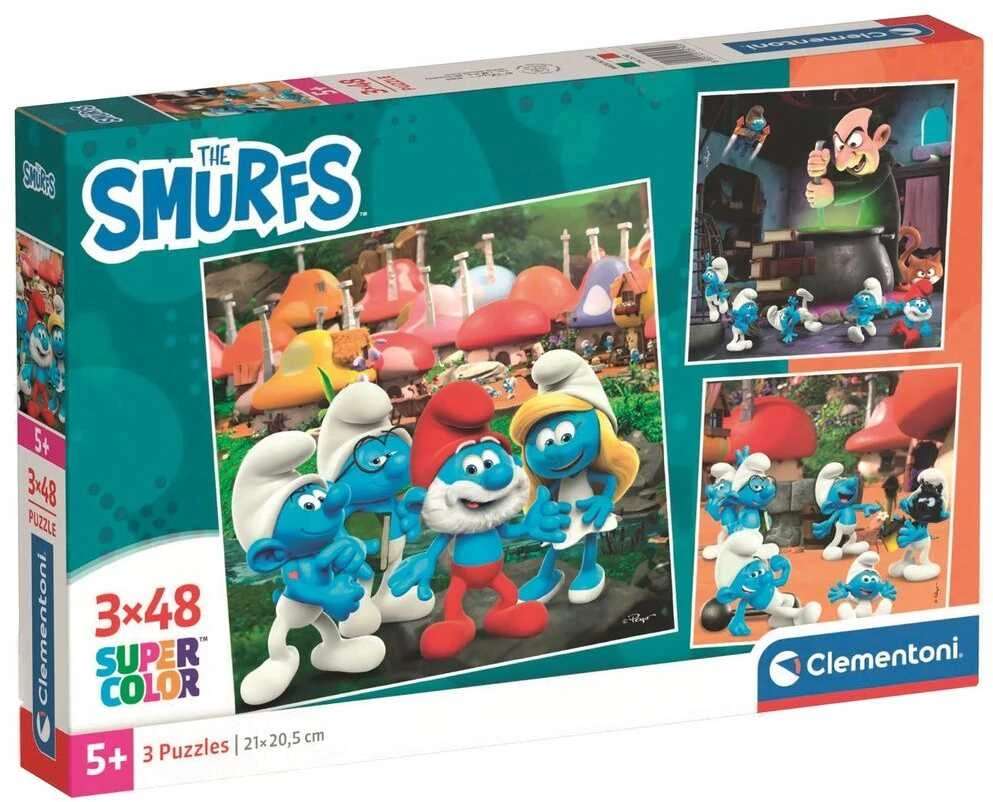 Dėlionė Clementoni The Smurfs puzzle 3x48pcs