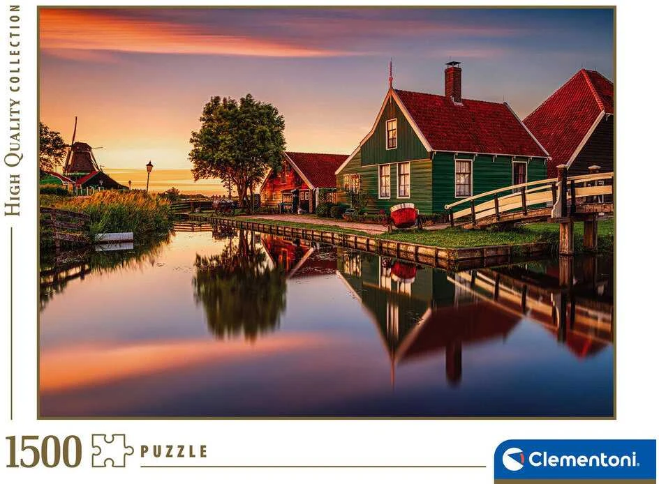 Clementoni Dėlionė 1500 vnt. - Zaanse Schans, Nyderlandai