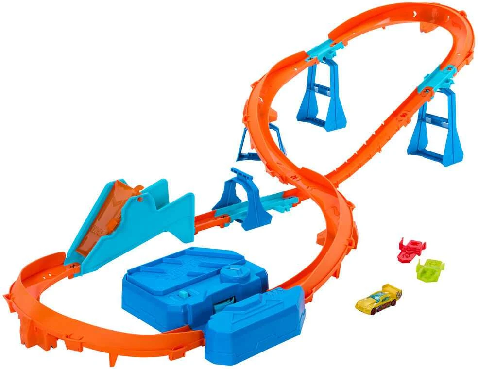Dėlionė Mattel Žaislinis Hot Wheels trasos rinkinys su varikliu ir automobiliuku 1:64