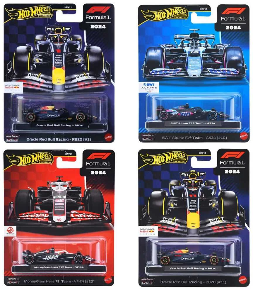 Mattel HOT WHEELS PREMIUM F–1 lenktyniniai automodeliukai (HRV11)