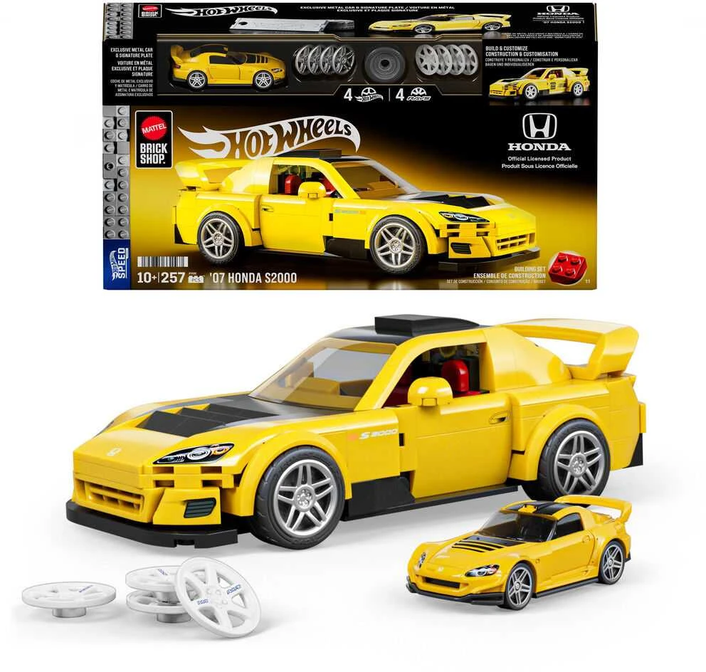 MATTEL BRICK SHOP HOT WHEELS Honda S2000 konstruktorius (JFR88)