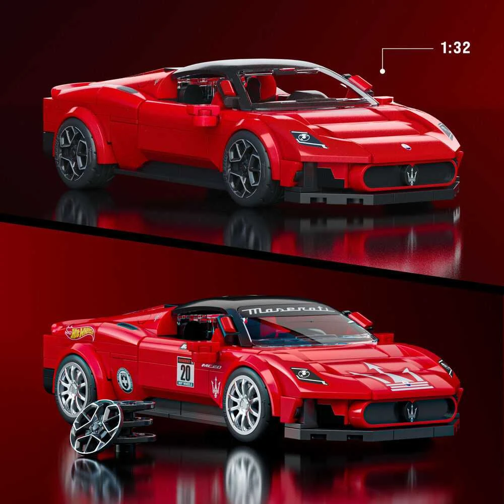 MATTEL BRICK SHOP HOT WHEELS konstruktorius – Speed Maserati (JFR90)