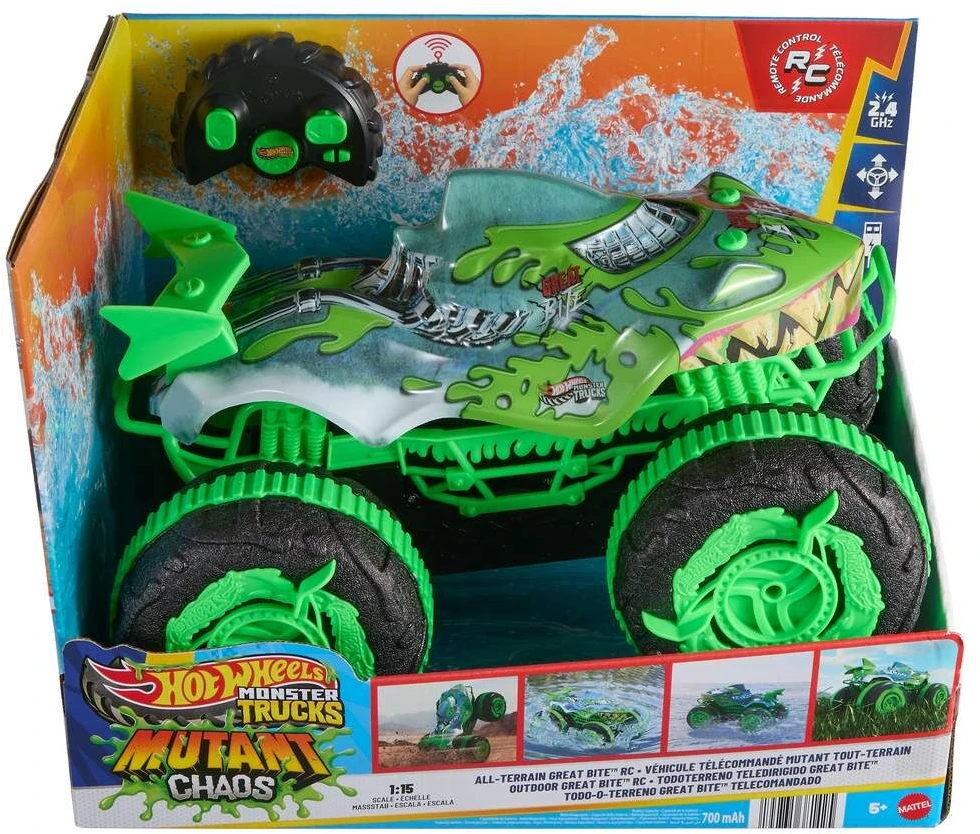 Mattel HOT WHEELS MONSTER TRUCKS RC automodelis – All-Terrain Great Bite (JMM76)