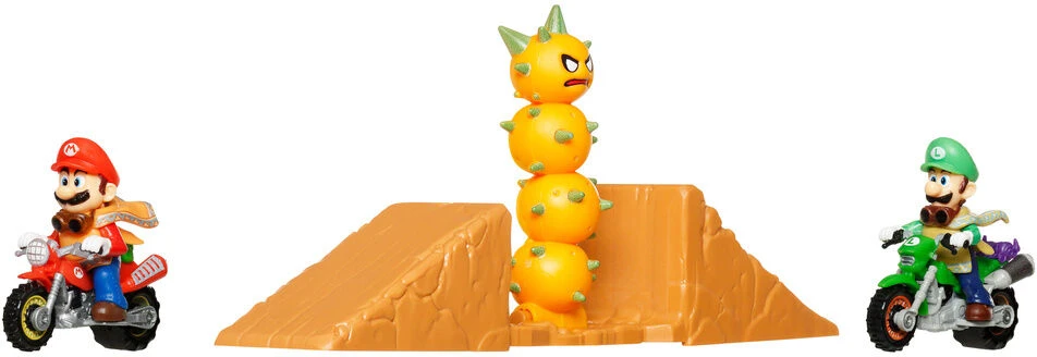Dėlionė Mattel Hot Wheels Super Mario Galaxy Desert Jump Mario & Luigi pack 2 figures