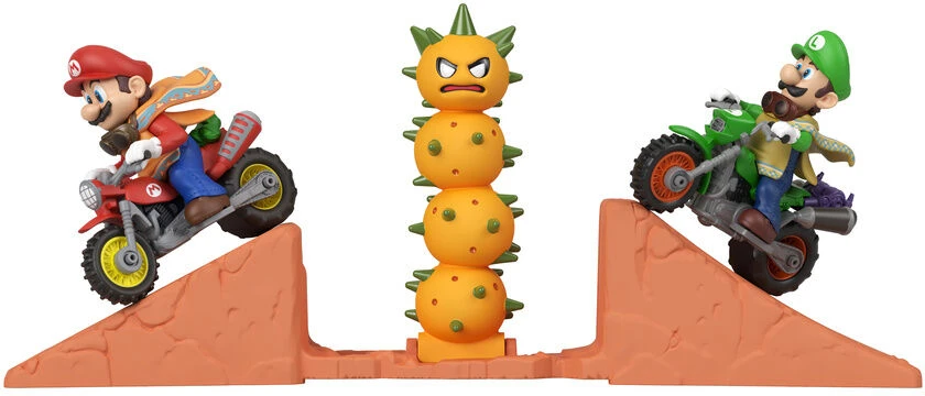 Dėlionė Mattel Hot Wheels Super Mario Galaxy Desert Jump Mario & Luigi pack 2 figures