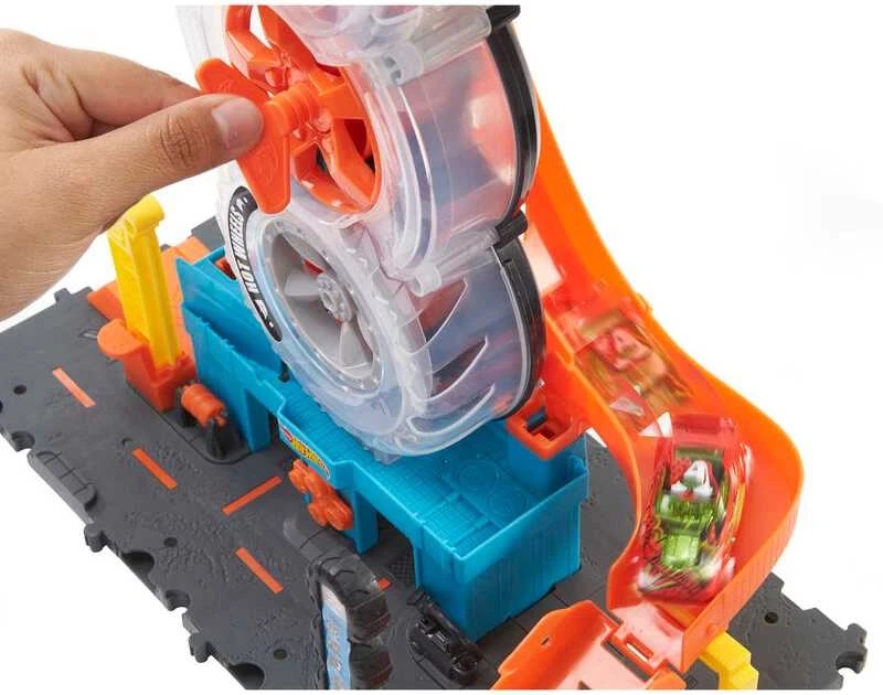 Mattel Hot Wheels rinkinys „Besisukanti padangų gamykla“