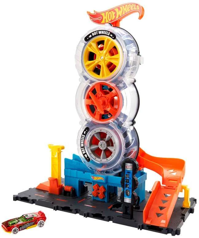 Mattel Hot Wheels rinkinys „Besisukanti padangų gamykla“