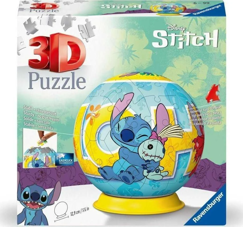 Ravensburger 3D Dėlionė 73 vnt. - Disney (Stitch) kamuolys