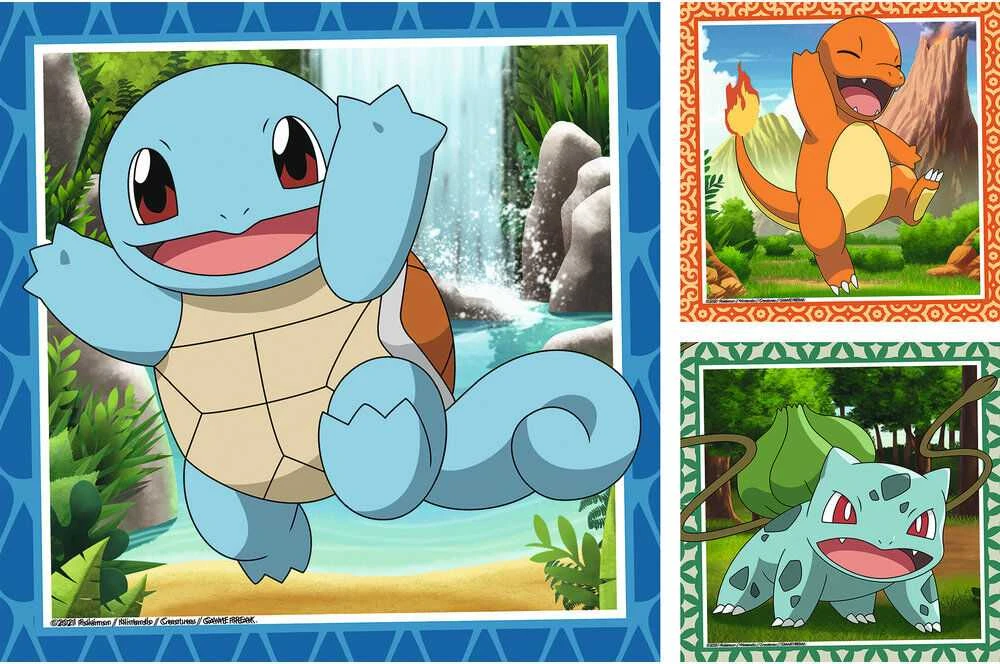 Ravensburger Dėlionė 3x49 vnt. - Pokemonai