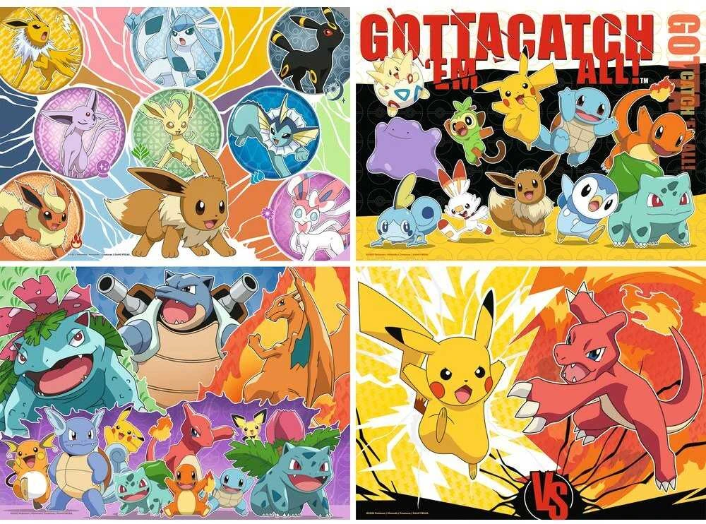 Ravensburger Dėlionė 4x100 vnt. - Pokemonai