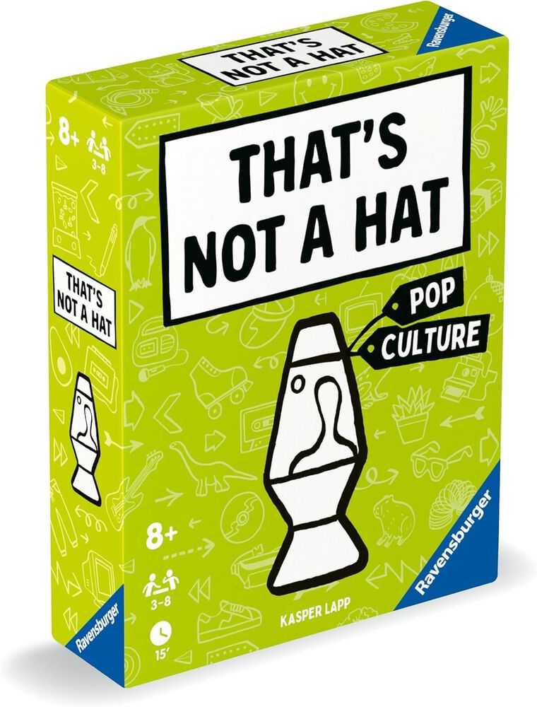 Dėlionė Ravensburger kortų žaidimas „That's Not a Hat: Pop Culture“, 3–8 žaid., nuo 8 m.