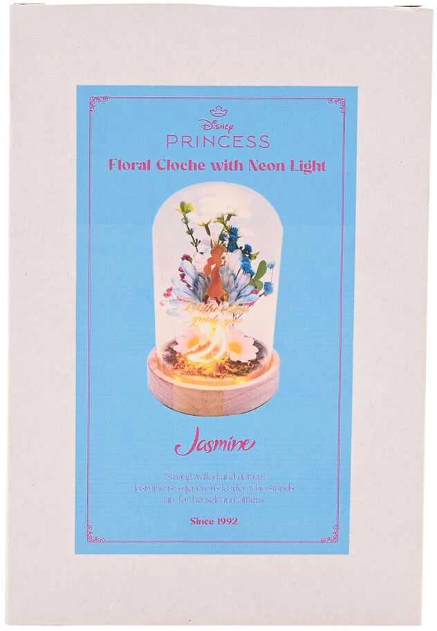 Widdop Co Disney Princess Jasmine florals in a clonche with neon light