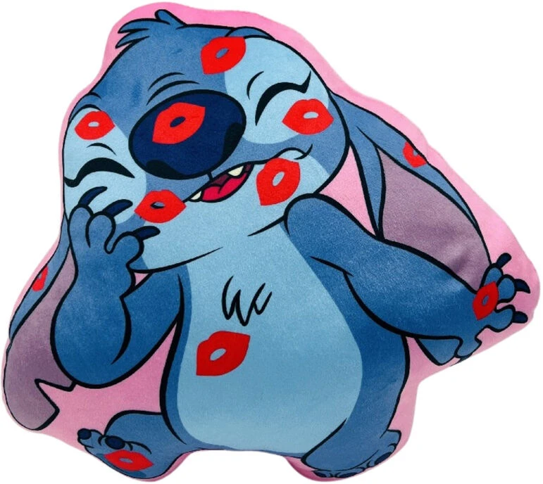 Stitch pagalvėlė su lūpų atspaudais