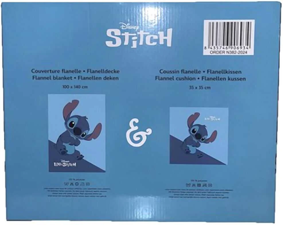Disney Stitch polar blanket + cushion set