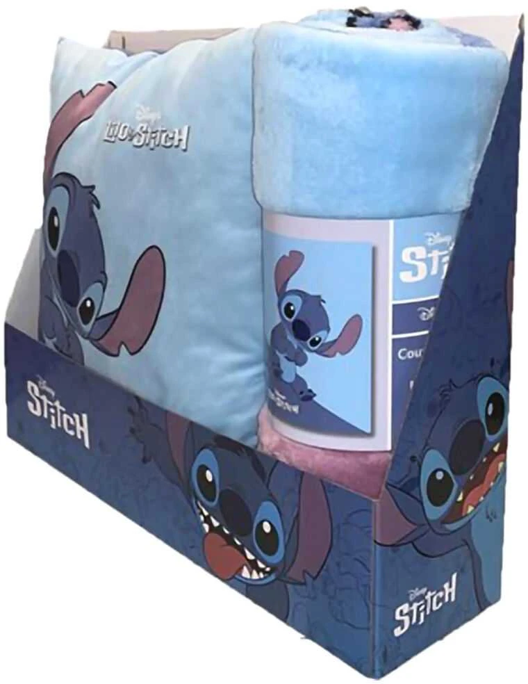 Stitch pagalvės ir pledo komplektas pakuotėje