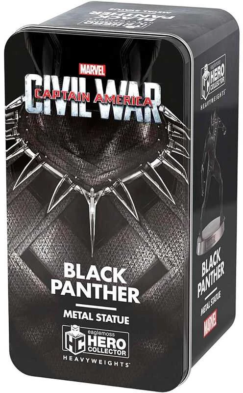 Eaglemoss Hero Collector Marvel Captain America Civil War Heavyweights Juodas Panther figure