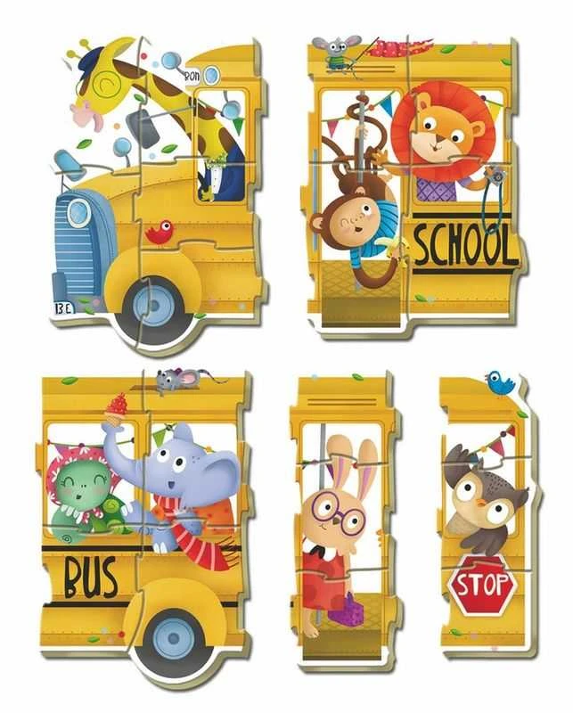 Educa dėlionė 19 vnt. - Mokyklinis autobusas aprašymas - Prekės nuotrauka