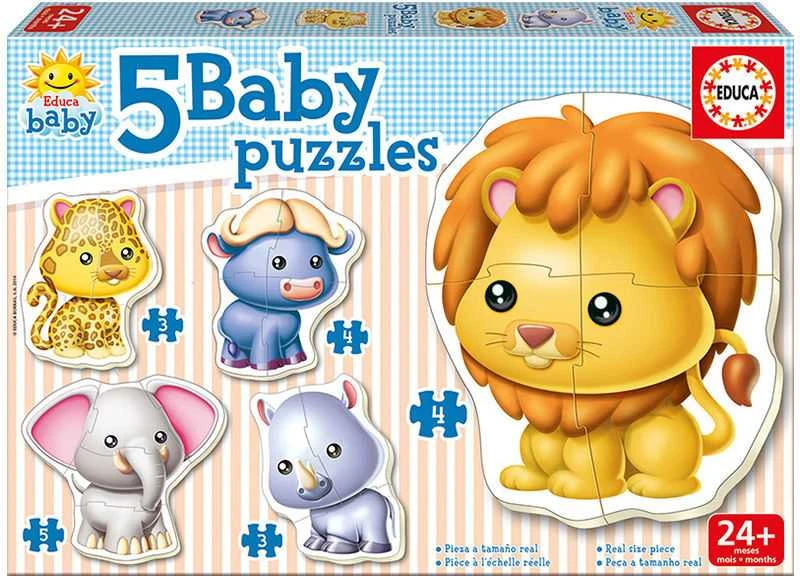 Pirmoji dėlionė EDUCA Baby Laukiniai gyvūnai 14197