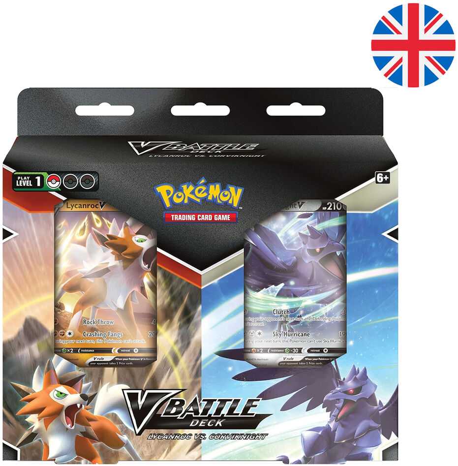 Pokemon Pokemon TCG – Lycanroc vs. Corviknight V Battle Deck Bundle