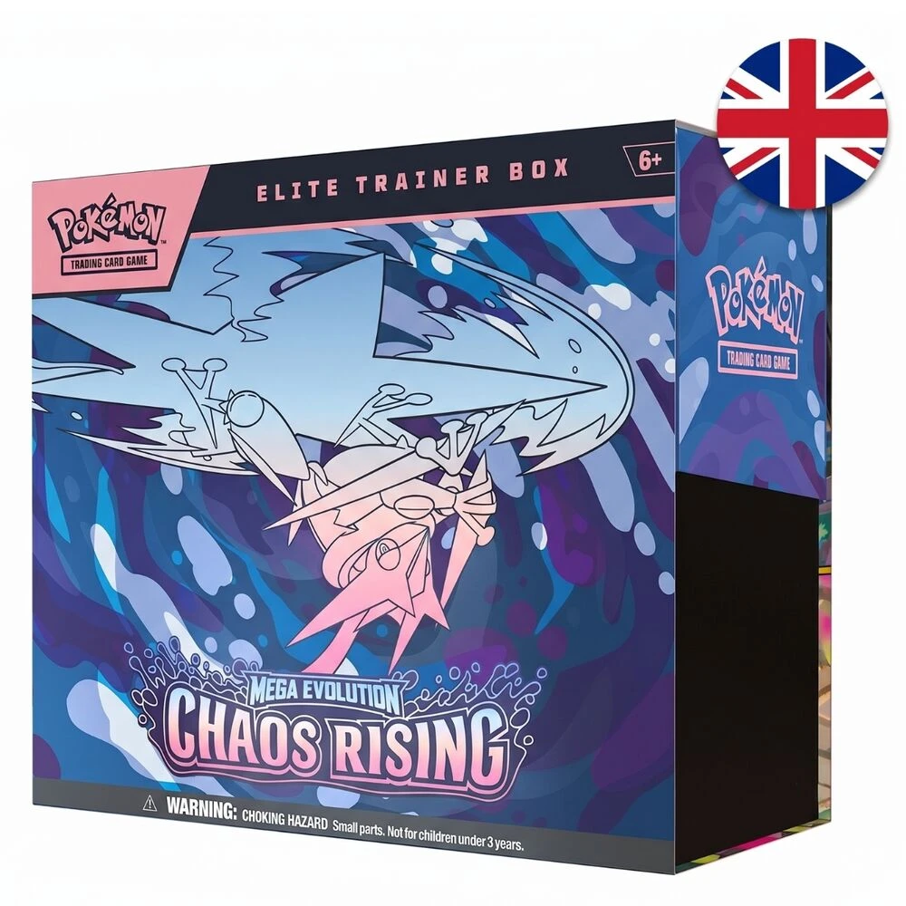 English Pokemon Megaevolution Chaos Rising Elite Trainer Card game case