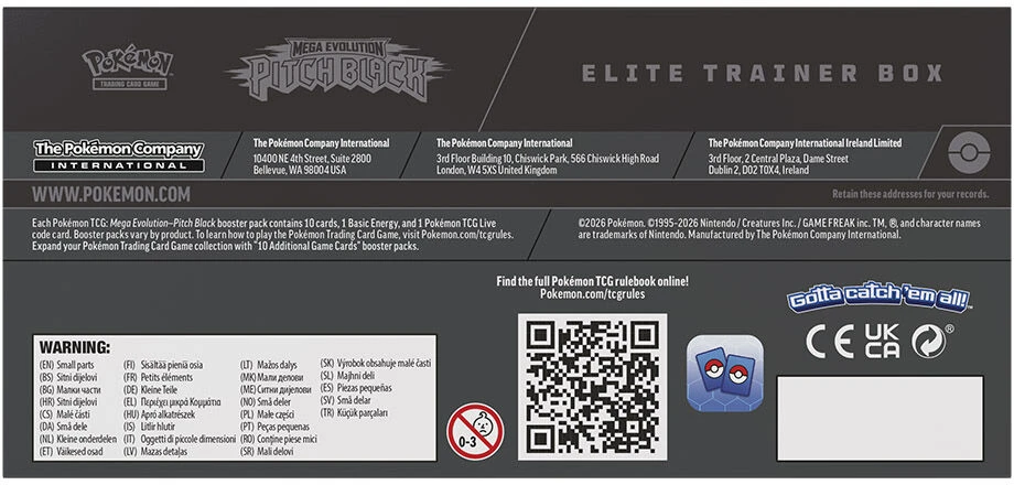 The Pokemon Pokemon TCG: Mega Evolution - Pitch Juodas - Elite Trainer Box