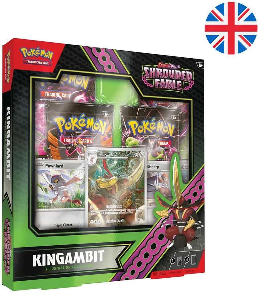 „Pokemon Pokemon TCG“ – „Scarlet & Violet 6.5 Shrouded Fable“ iliustracija – reta kolekcija „Kingambit“