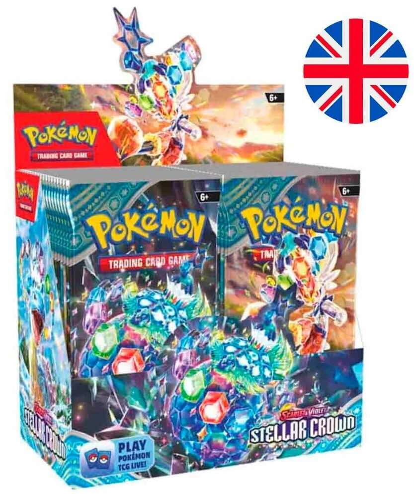 Pokémon TCG Scarlet & Violet: Stellar Crown pakelis, 10 kortų (anglų k.)