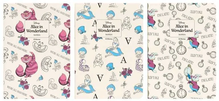 ERIK Disney Alice in Wonderland pack 3 A6 notebooks