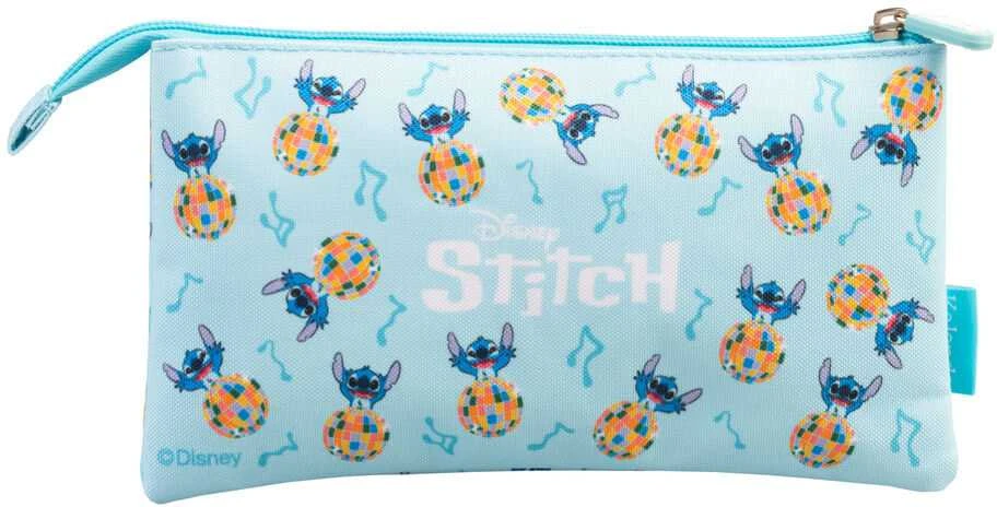 Disney Stitch - 3 skyrių pieštuko dėklas iš „Waves“ kolekcijos