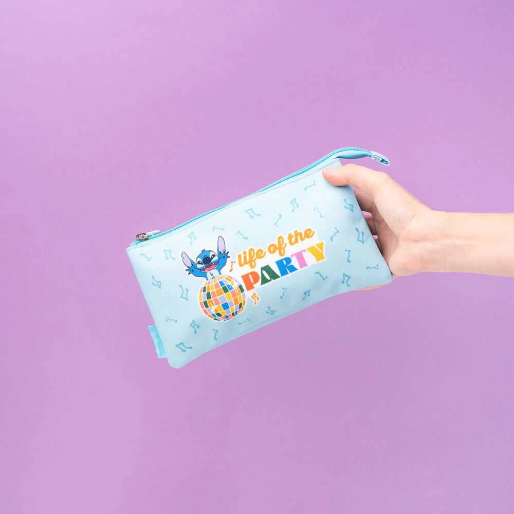 Disney Stitch - 3 skyrių pieštuko dėklas iš „Waves“ kolekcijos