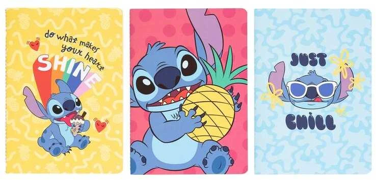 „Disney Stitch“ – A5 formato užrašų knygelių rinkinys iš „Tropical“ kolekcijos (3 vnt.)