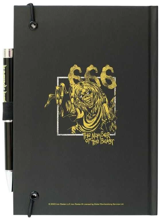 ERIK Iron Maiden A5 premium notebook + projector pen