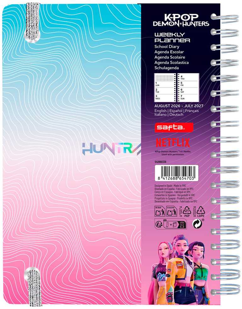 Safta A5 savaitinis akademinis dienoraštis 2026–2027 K-Pop Demon Hunters 542660336