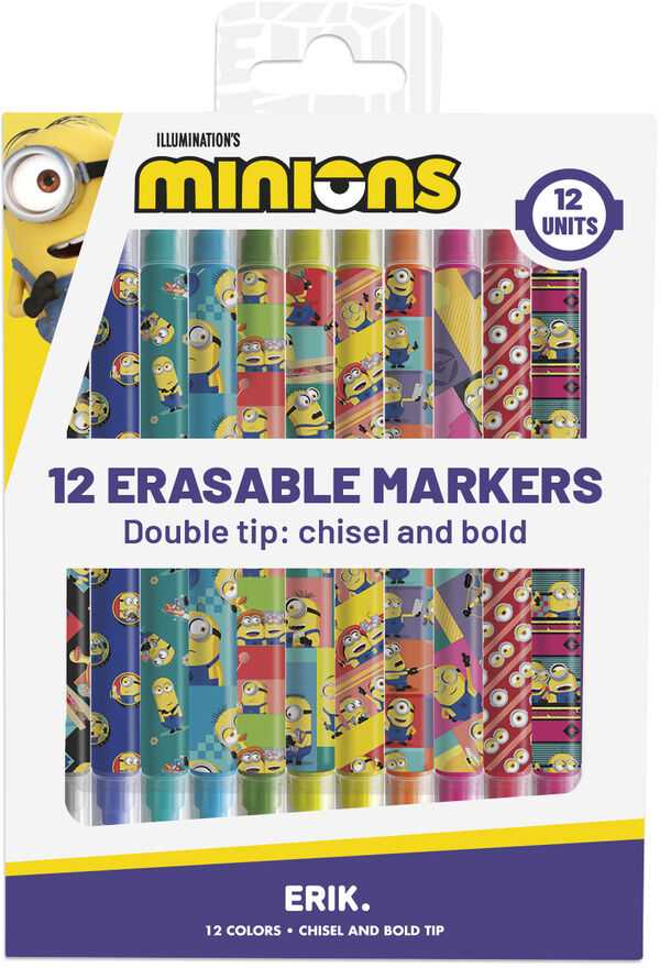 ERIK Minions set of 12 erasable makers