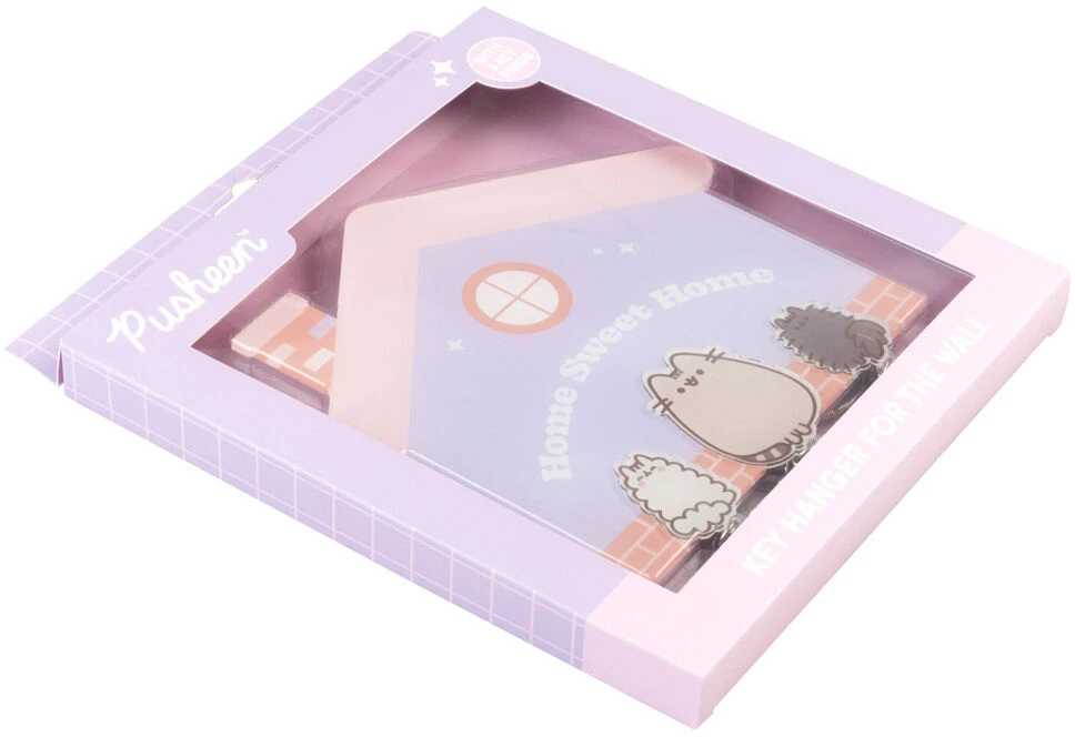 Pusheen magnetinė raktų kabykla su 3 pakabukais