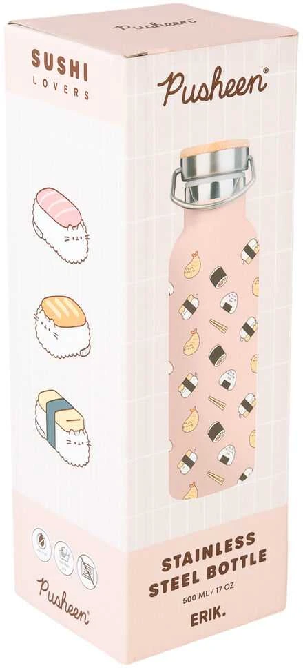 Pusheen Pusheen - Buteliukas termiczna ze stali nierdzewnej su laikikliu su kolekcji Sushi Roll 500 ml