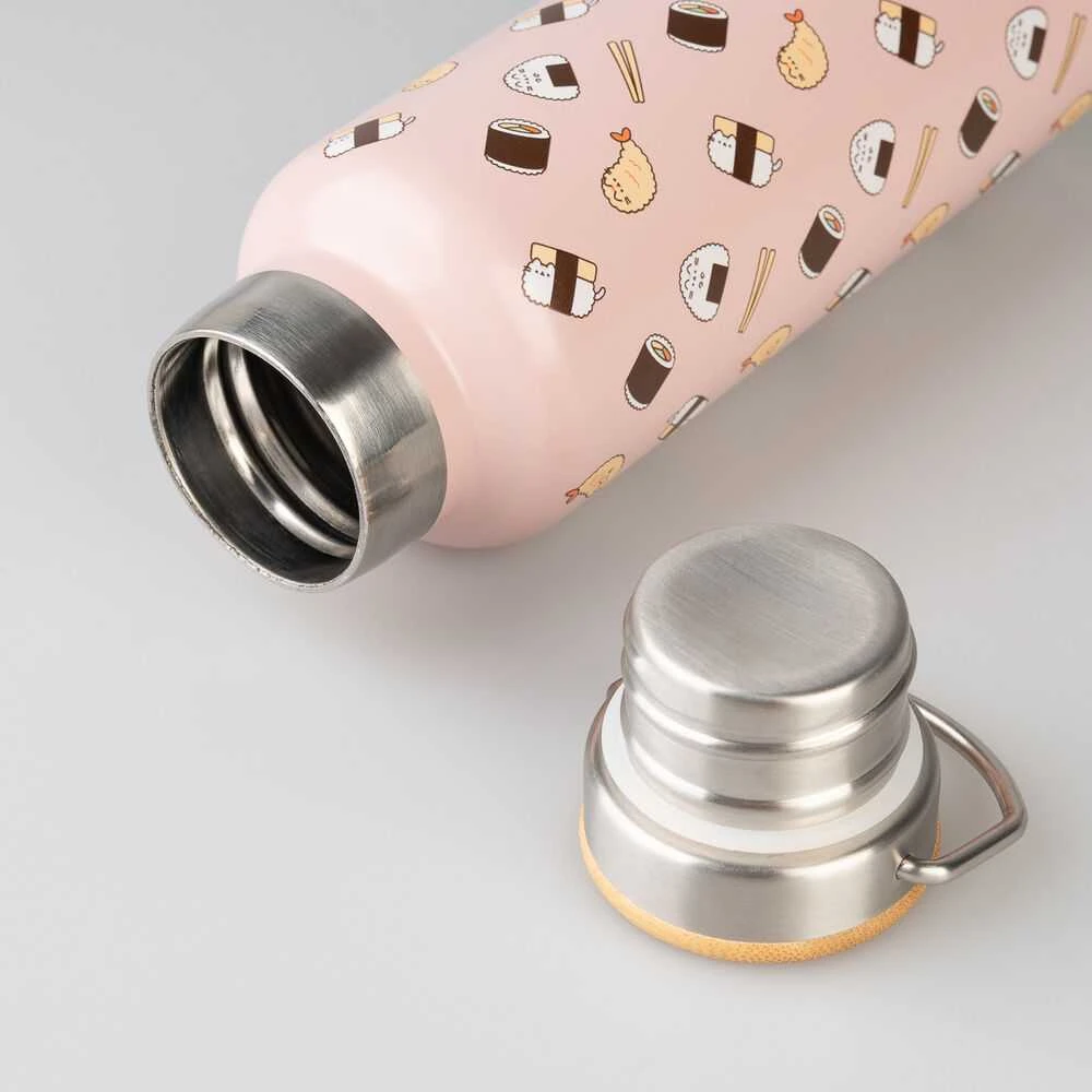 Pusheen Pusheen - Buteliukas termiczna ze stali nierdzewnej su laikikliu su kolekcji Sushi Roll 500 ml