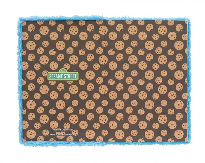 ERIK Sesame Street Cookie Monster A5 premium plush notebook