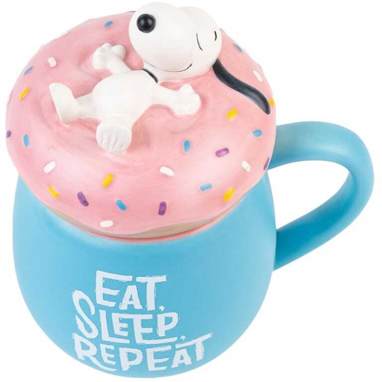 Gertuvė ERIK Snoopy Eat Sleep Repeat 3D mug 500ml