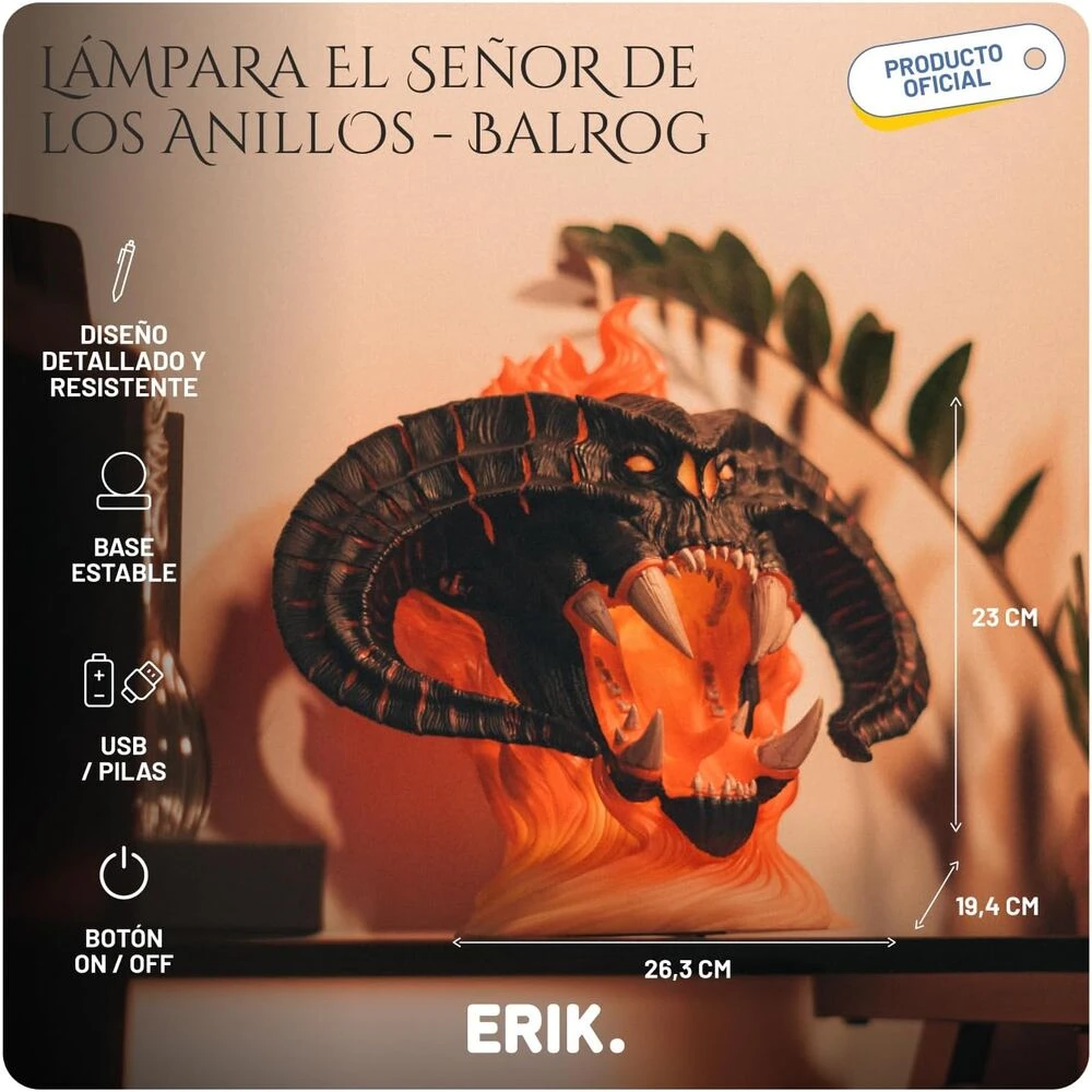ERIK The Lord of the Rings Balrog lamp