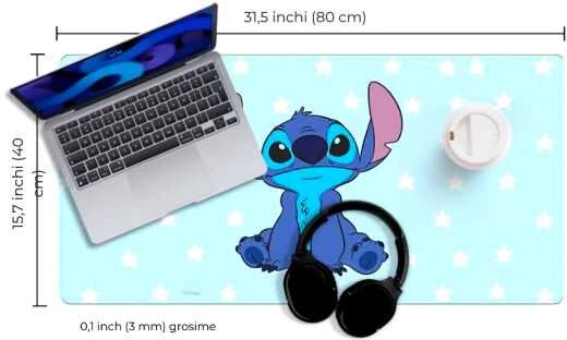 Stitch kilimėlis stalui su išmatavimais