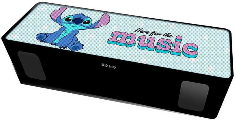 Stitch belaidė kolonėlė su užrašu