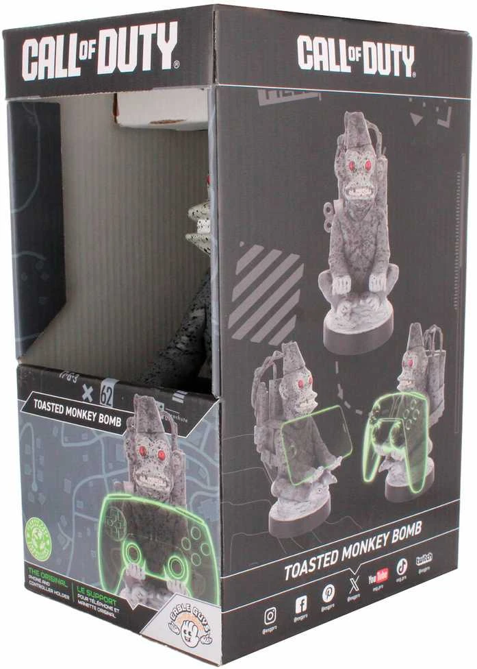 Exquisite Gaming Call of Duty Toasted Monkey Bomb figure clamping bracket Cable guy 21cm