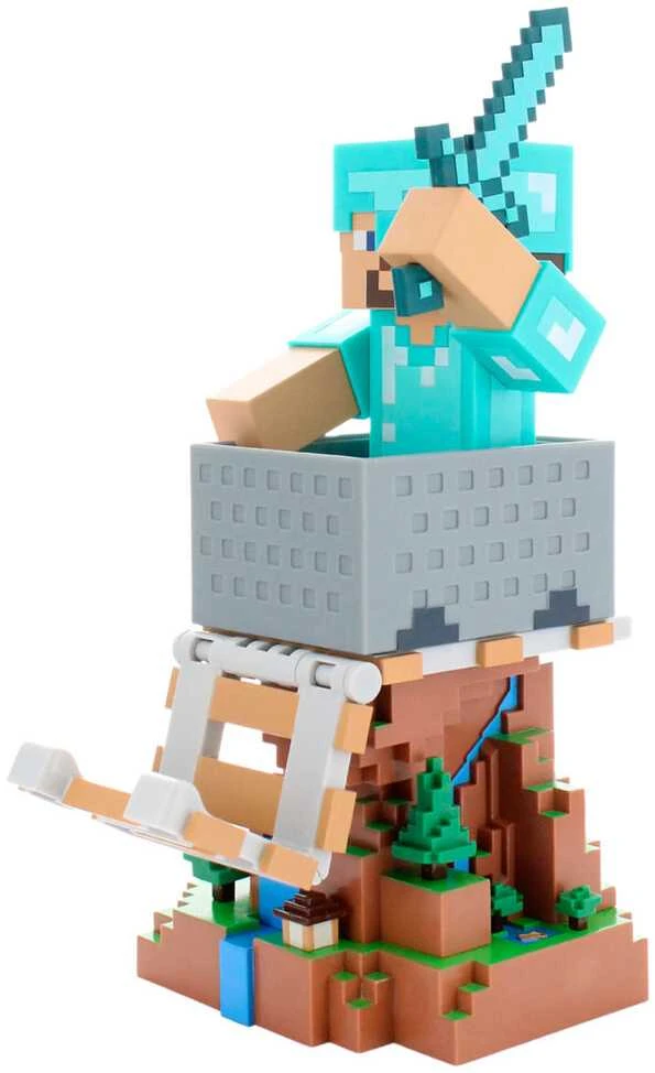 Paladone Product Išskirtinis žaidimų „Minecraft“ – Steve'as su deimantiniais šarvais „Cable Guy“