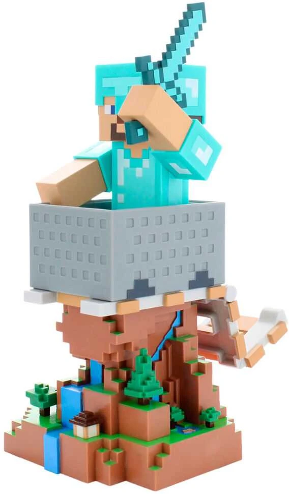 Paladone Product Išskirtinis žaidimų „Minecraft“ – Steve'as su deimantiniais šarvais „Cable Guy“