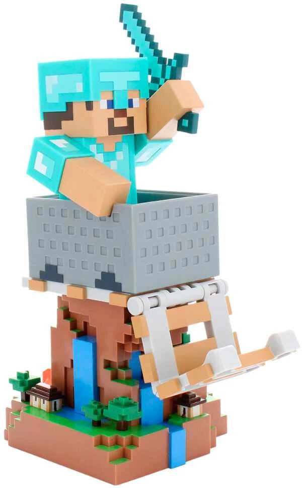 Paladone Product Išskirtinis žaidimų „Minecraft“ – Steve'as su deimantiniais šarvais „Cable Guy“